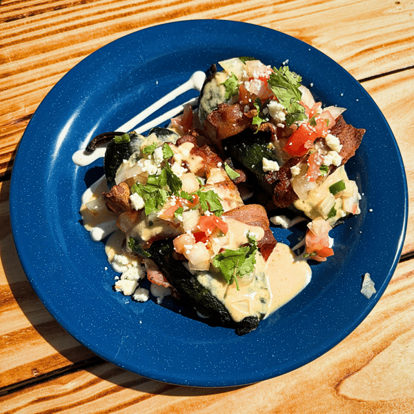 Stuffed Poblanos w/ Pulled Pork
