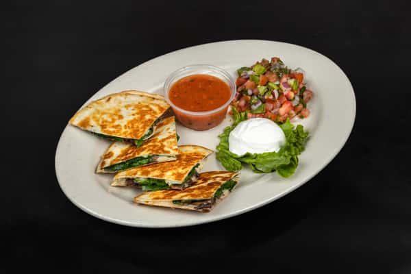 Spinach+Mushroom Quesadilla