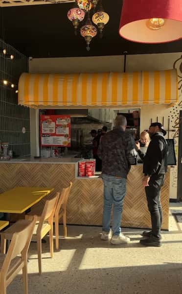 Customer ordering from the counter