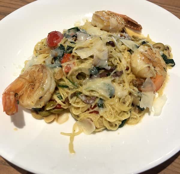 Saffron Garlic Shrimp Scampi