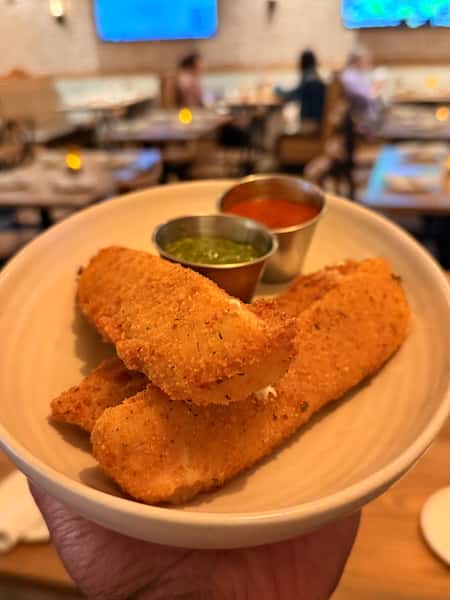 "Knife & Fork" Mozzarella Sticks
