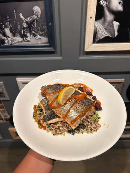 Pan seared rainbow trout