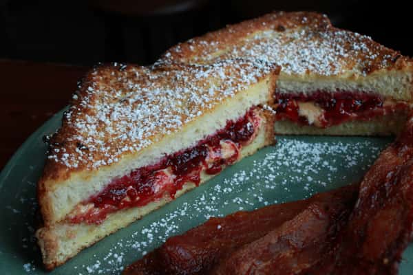 Peanut butter and jelly stuffed french toast