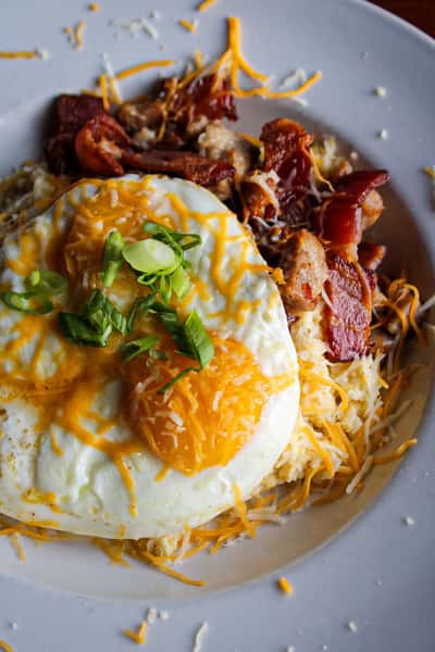 Loaded grits breakfast special