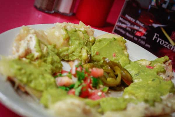 Chicken Guacamole Nachos