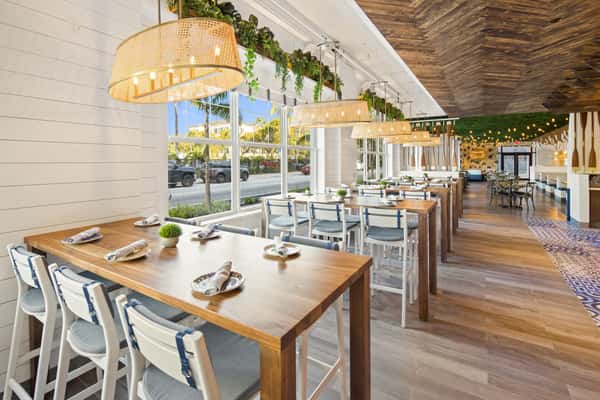 Family style dining with view