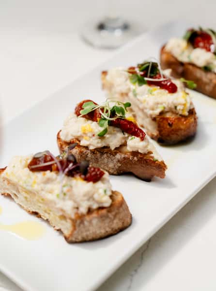 Crab + Shrimp Bruschetta