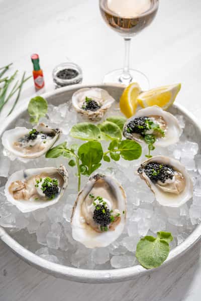oysters and caviar