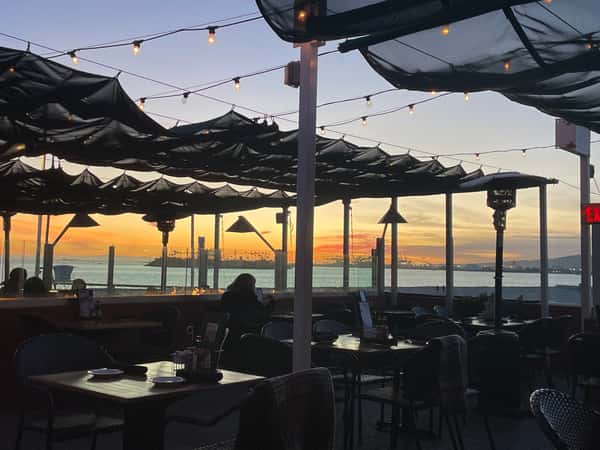 summer sunset on the patio
