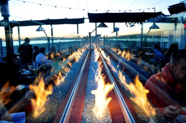 Outdoor Seating With A Firewall