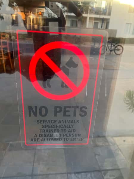 Definition: Dogs, trained to do work or perform tasks for an individual with a disability. Exclusions: Animals that provide only comfort, companionship, or emotional support are not service animals.