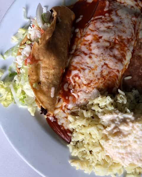 5. One Cheese Enchilada & One Hard Shell Beef or Chicken Taco
