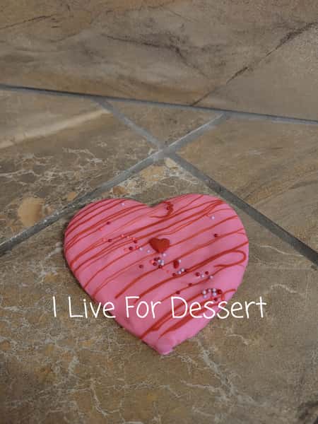 Heart Shortbread Cookie Dipped in Chocolate 5"