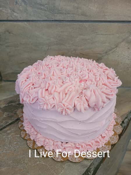 8" D Strawberry Cake/ Strawberry Frosting Order By 2PM For Next Day
