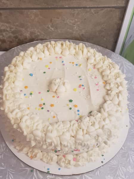 8" D Vanilla Cake/ Vanilla Frosting Order By 2PM For Next Day  Tue - Fri