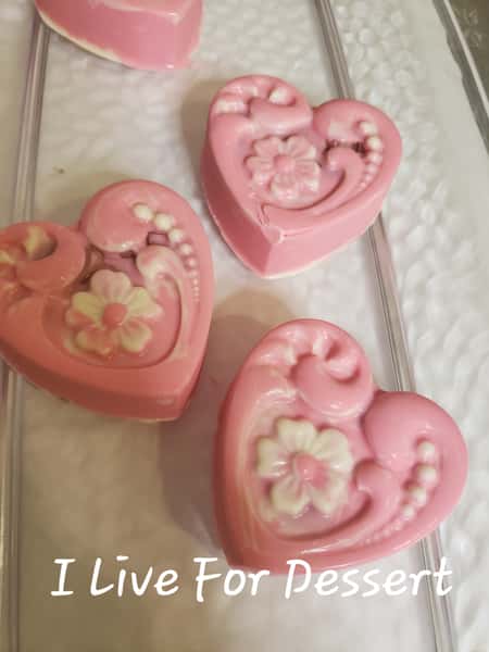 Pink Chocolate Heart / Flower Design Cherry Filling Order By 2PM For Next Day