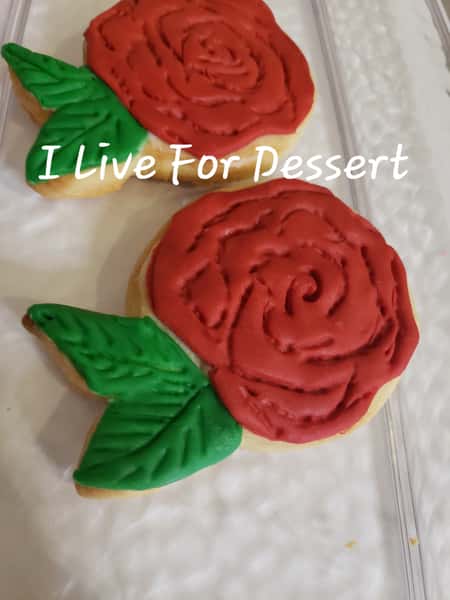 Rose Shortbread Cookie 12 Count Order By 2PM For Next Day  Tue - Fri