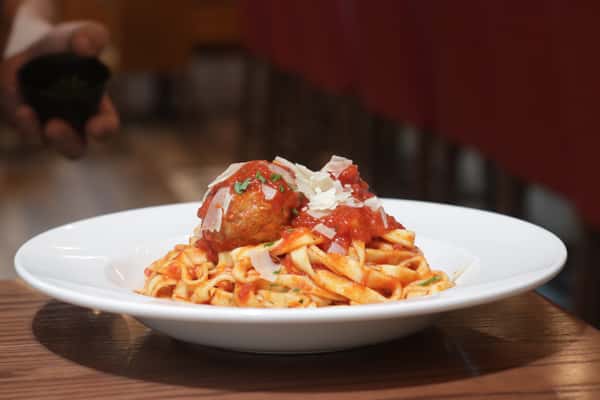 Pasta with Meatball or Sausage in Our Traditional Red Sauce