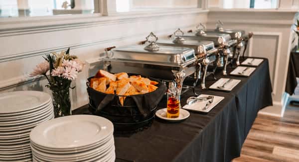 elegant buffet setup