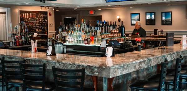 gorgeous 360 granite bar with craft cocktails