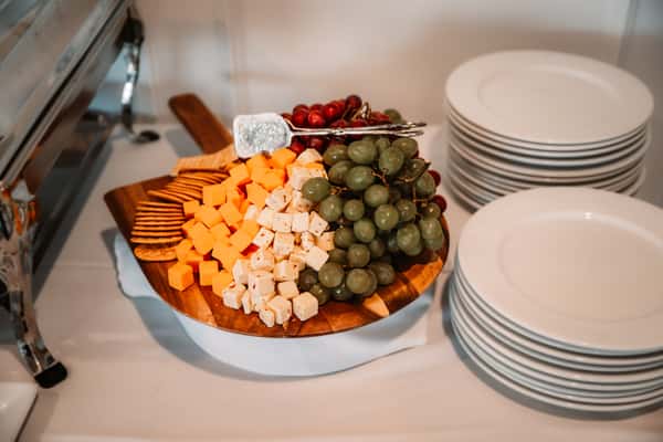 cheese and grape platter