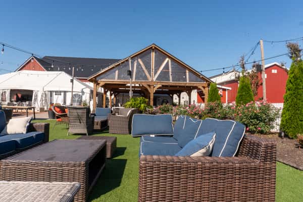outdoor patio seating area