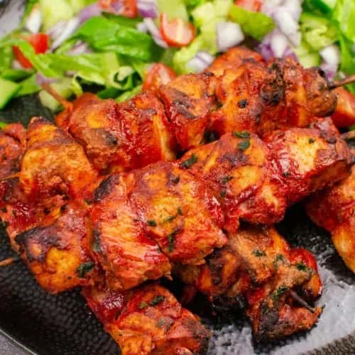 Chicken tikka skewers