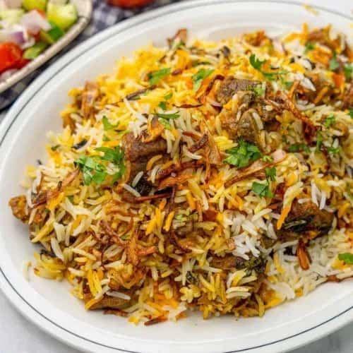Mixed curry biryani