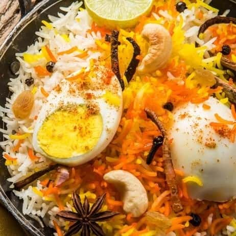 Egg Biryani (Half Tray)