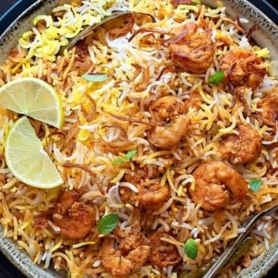 Shrimp Biryani (Half Tray)