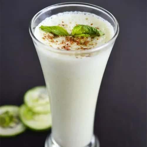 Creamy milshake with sprinkled seasonings