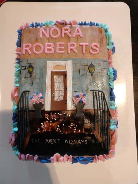 Hand Painted Nora Roberts Cake