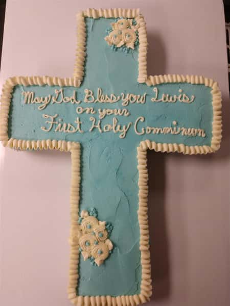 First communion cupcake cake