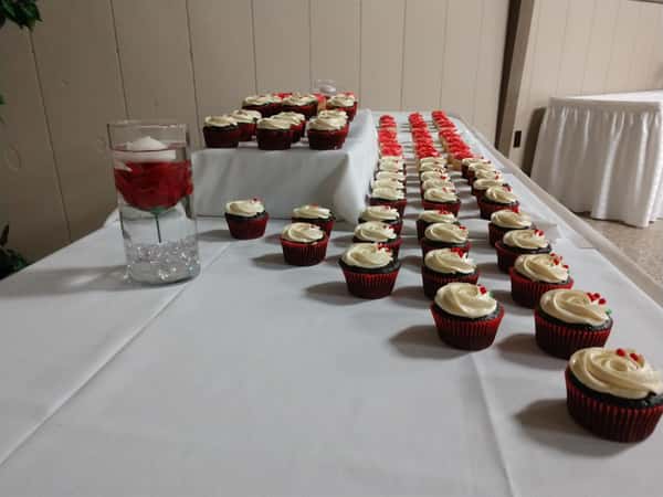 Red and White Cupcakes