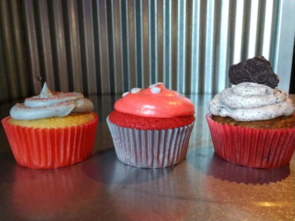 Ohio State Cup cakes (Lemon Raspberry, Red Velvet, Oreo)