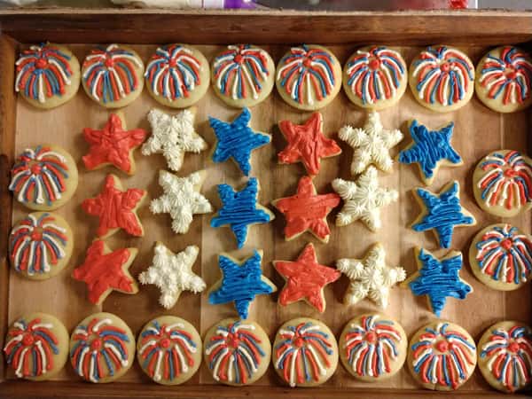 red white blue