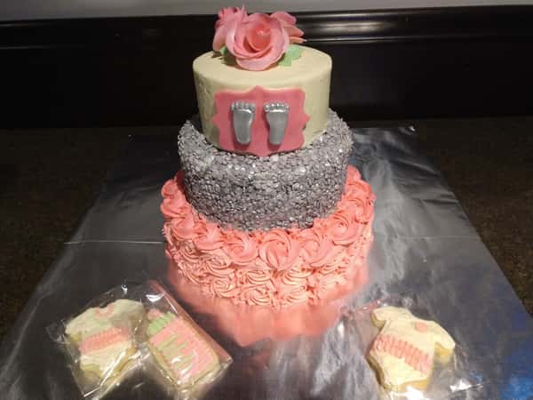 Baby Shower Cake and Cookies