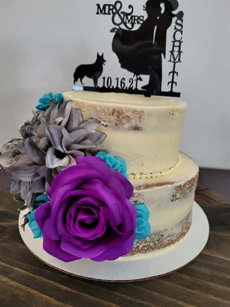 Naked wedding cake