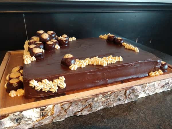 Half Sheet Buckeye Cake