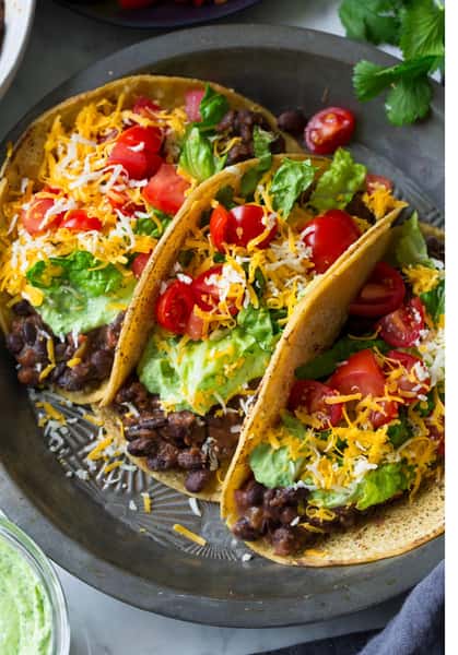Vegetarian Bean and Rice Crispy Tacos 