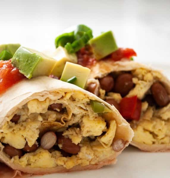 Vegetarian Breakfast burrito 