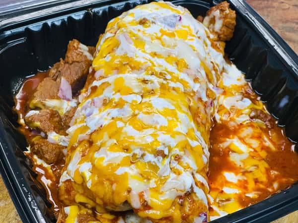 Specialty Ultimate Red Chile Smothered Burrito 