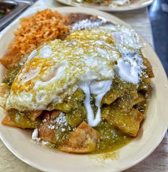 Specialty Green Chile Chilaquiles 