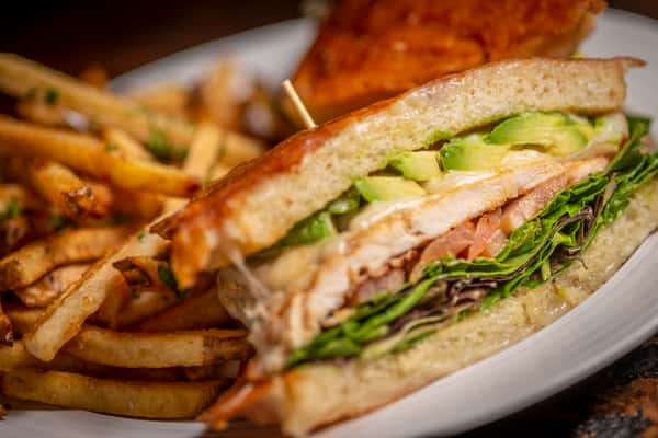 Sandwich with fries
