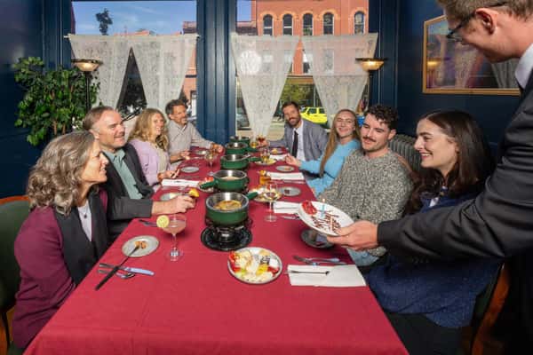 Group dining together