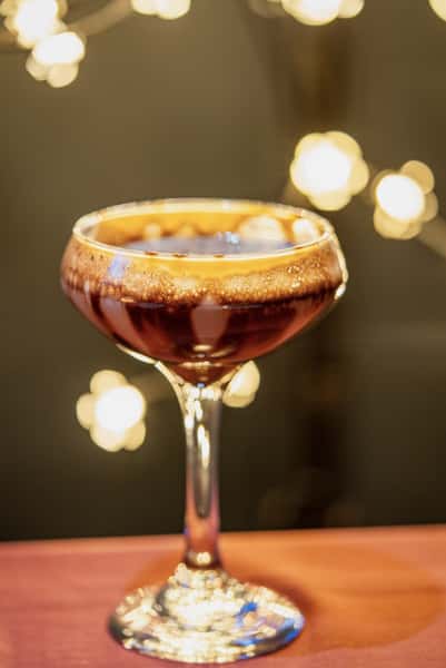 Closeup of a chocolate cocktail