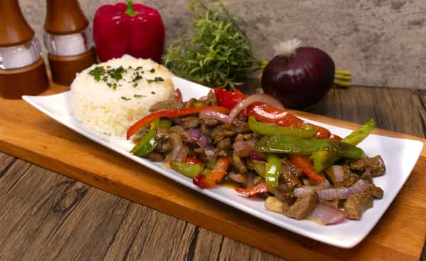 Vegan Pepper Steak & Rice