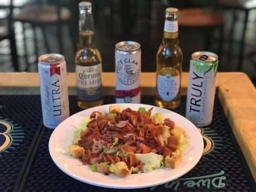 club salad and drinks