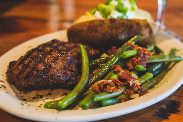 steak and green beans