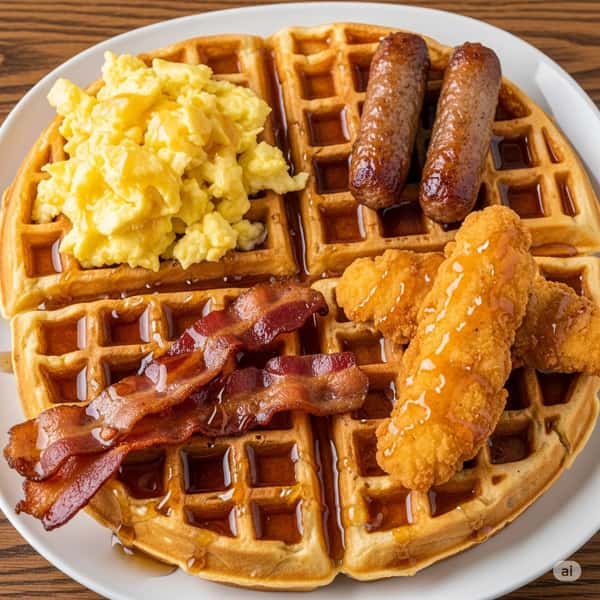 Homemade Golden Waffle